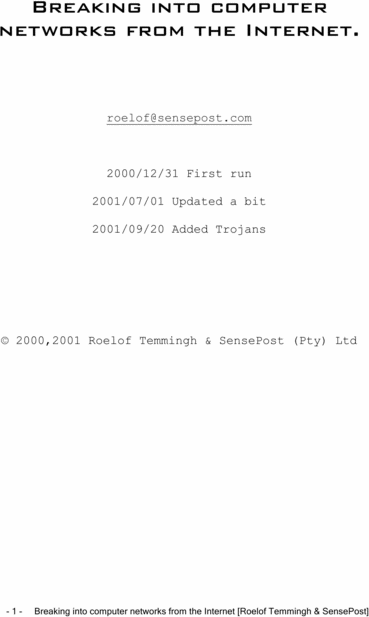 Product picture Hacking Guide